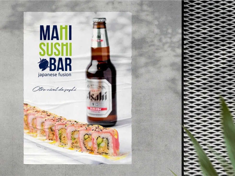 Trabajo de Merca Gráfica para Mahi Sushi